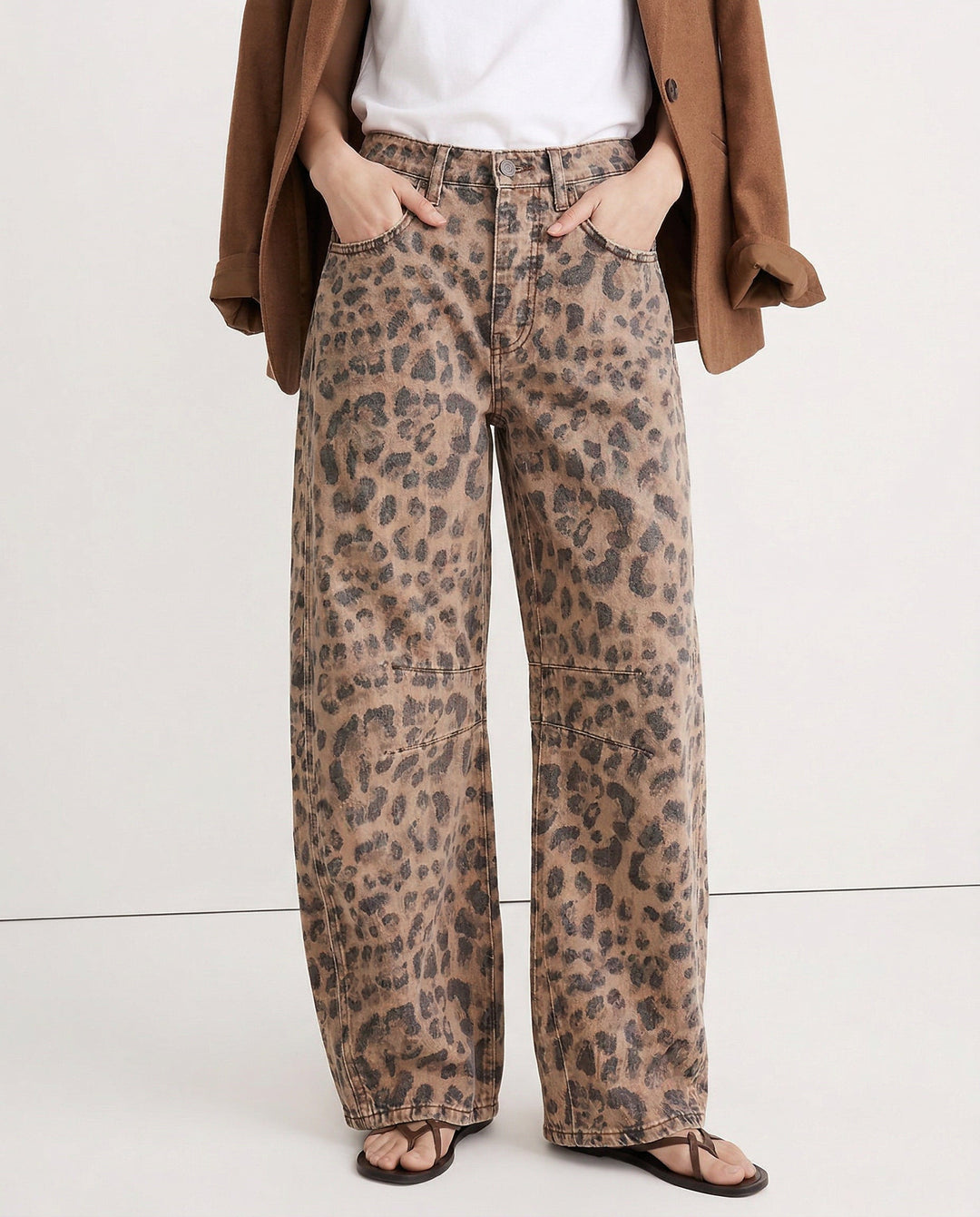 Olivia Bennet | Barrel-Leg Denim Jeans for Women
