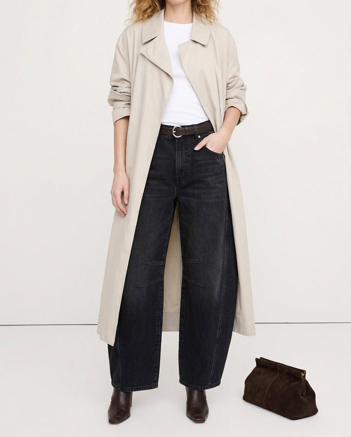 Olivia Bennet | Barrel-Leg Denim Jeans for Women