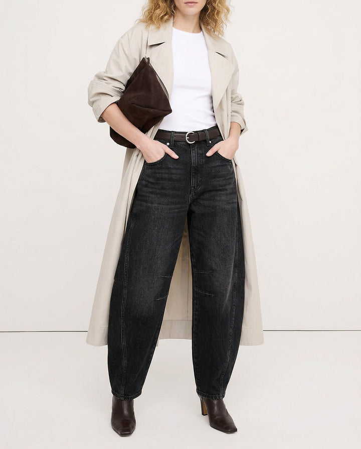 Olivia Bennet | Barrel-Leg Denim Jeans for Women