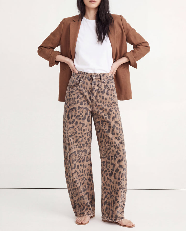 Olivia Bennet | Barrel-Leg Denim Jeans for Women