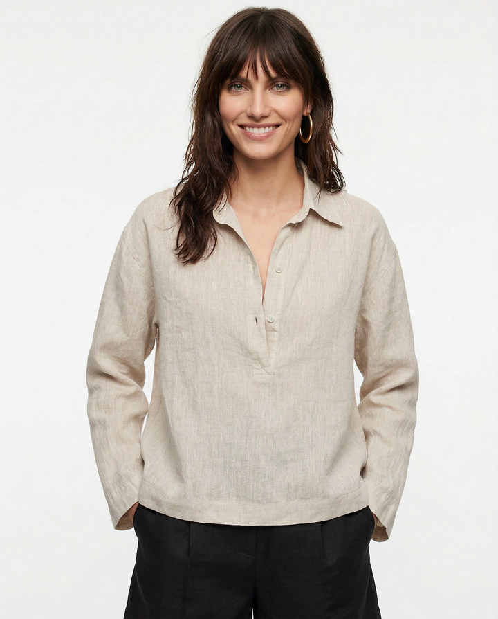 Olivia Bennet | Linen Pullover for Women in Classic Fit