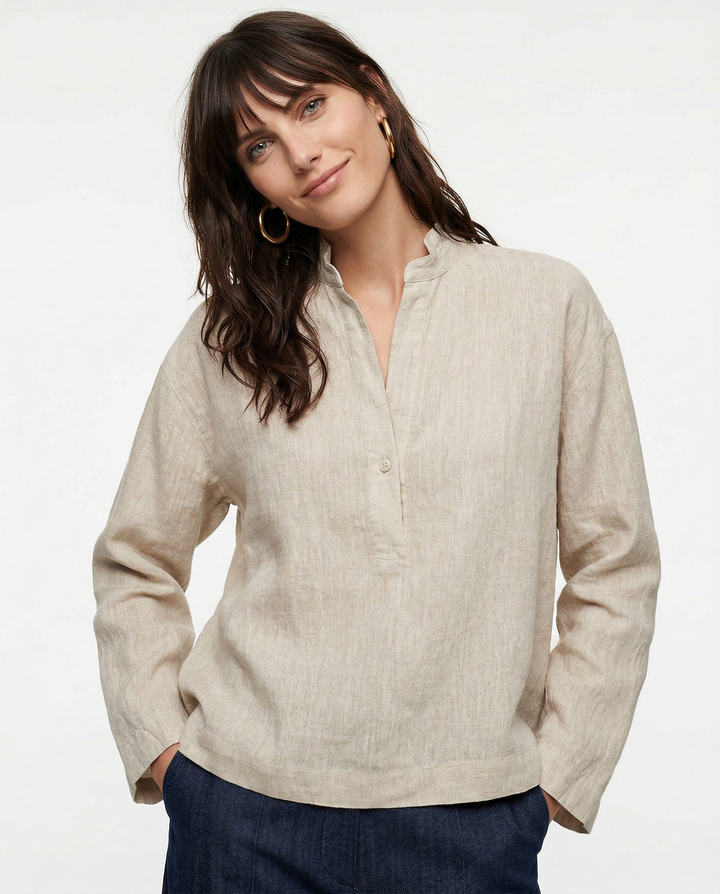 Olivia Bennet | Linen Pullover for Women in Classic Fit