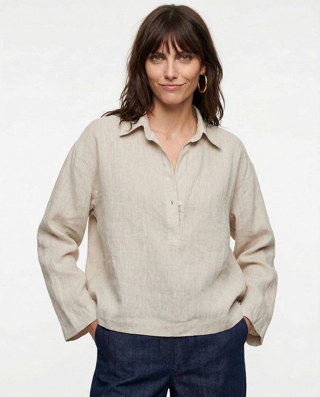 Olivia Bennet | Linen Pullover for Women in Classic Fit