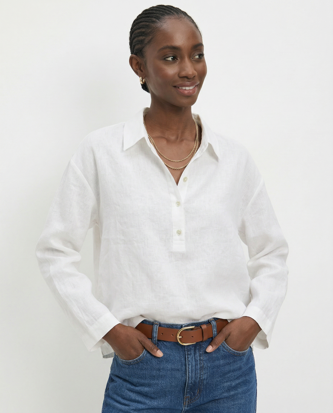 Olivia Bennet | Linen Pullover for Women in Classic Fit