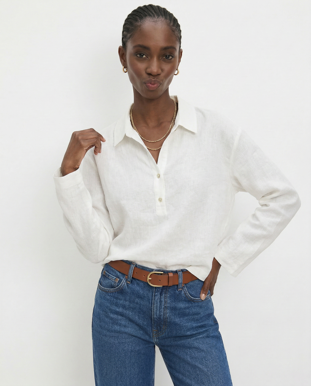 Olivia Bennet | Linen Pullover for Women in Classic Fit
