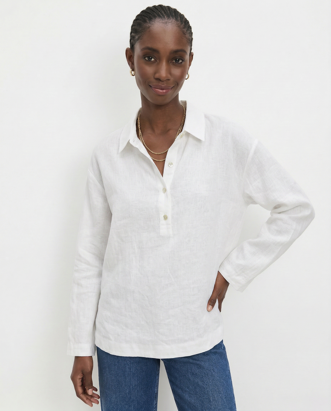 Olivia Bennet | Linen Pullover for Women in Classic Fit