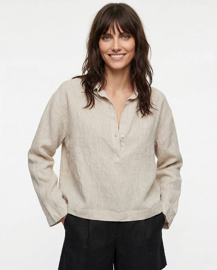 Olivia Bennet | Linen Pullover for Women in Classic Fit