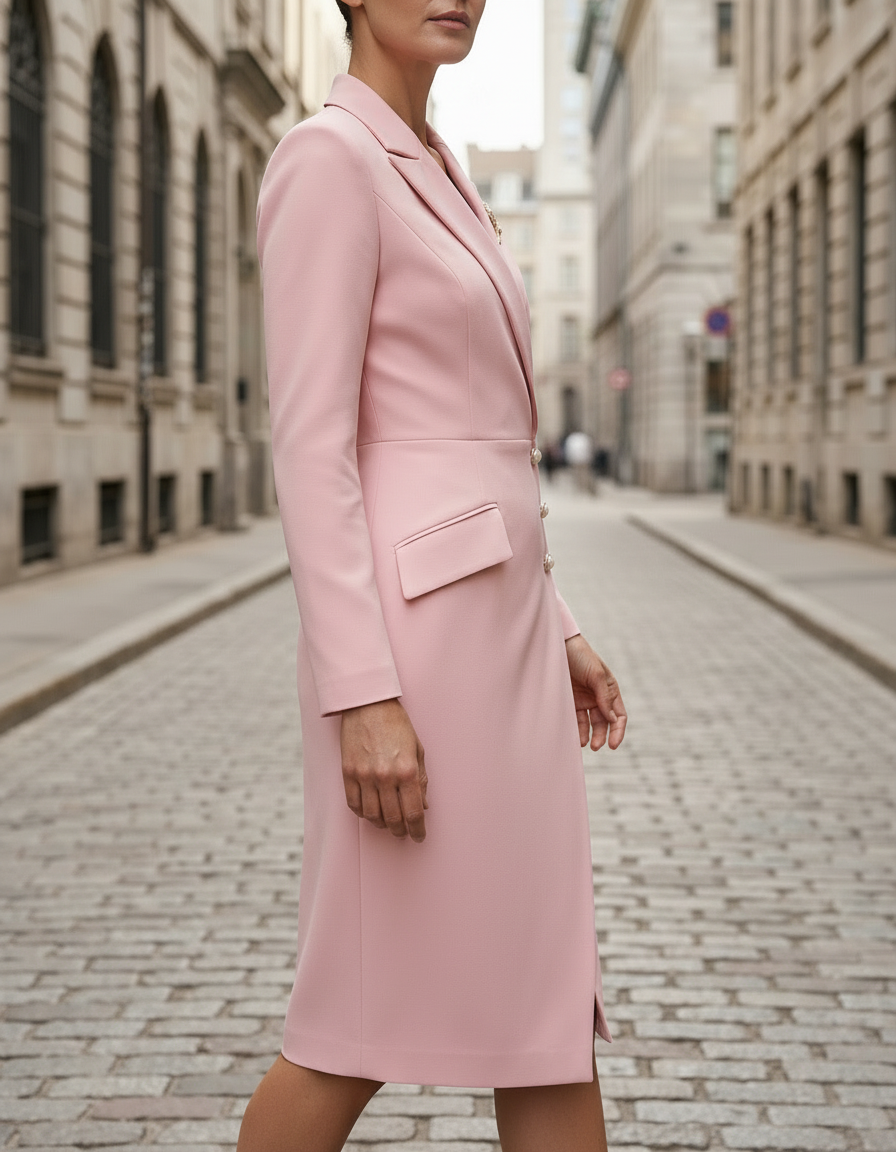 Olivia Bennet | Pink Sculpted Sheath Dress