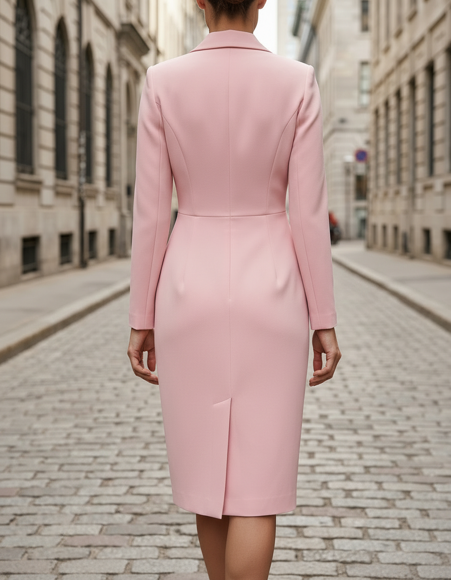 Olivia Bennet | Pink Sculpted Sheath Dress