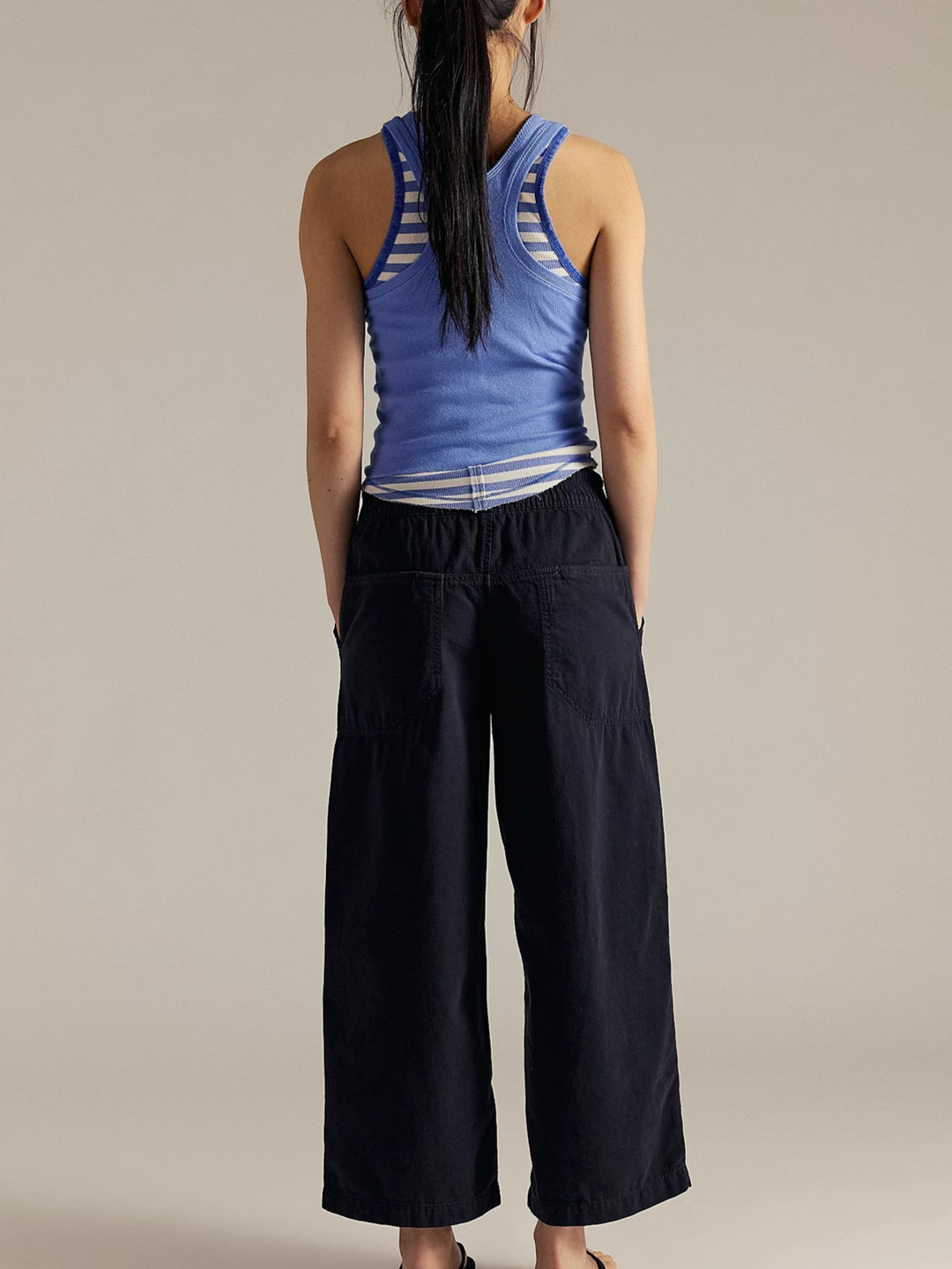Olivia Bennet | Weekender Drawstring Jeans for Women in Denim Blue