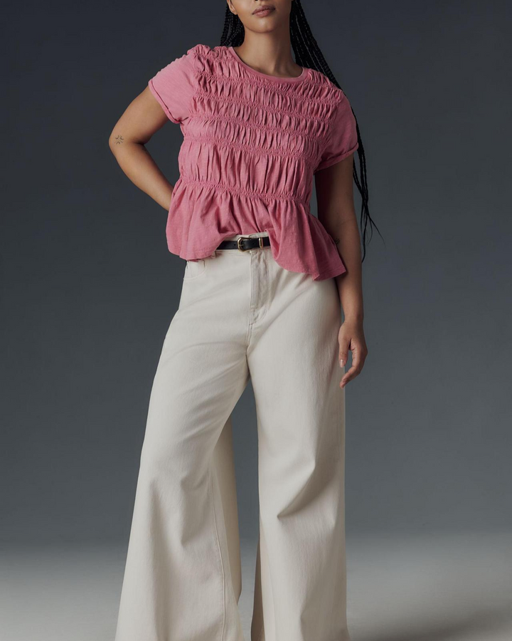 Olivia Bennet | Ruffle Top for Women in Lightweight Fabric