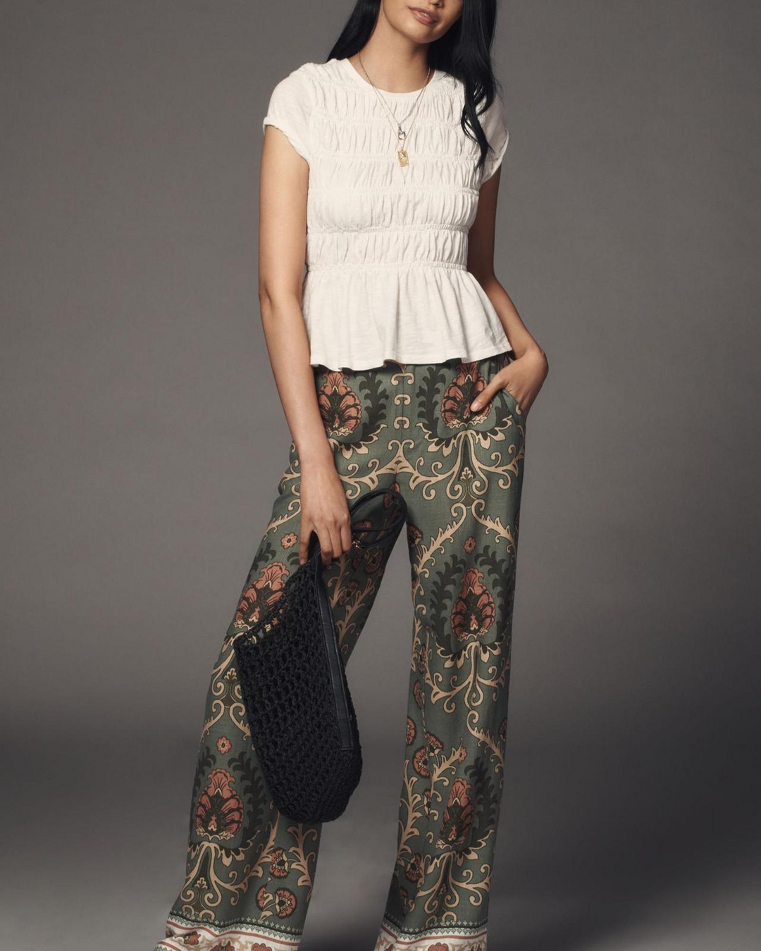 Olivia Bennet | Ruffle Top for Women in Lightweight Fabric