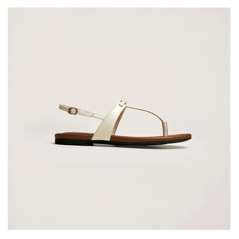 Olivia Bennet | Buckle Strap Sandals for Women in Natural Color
