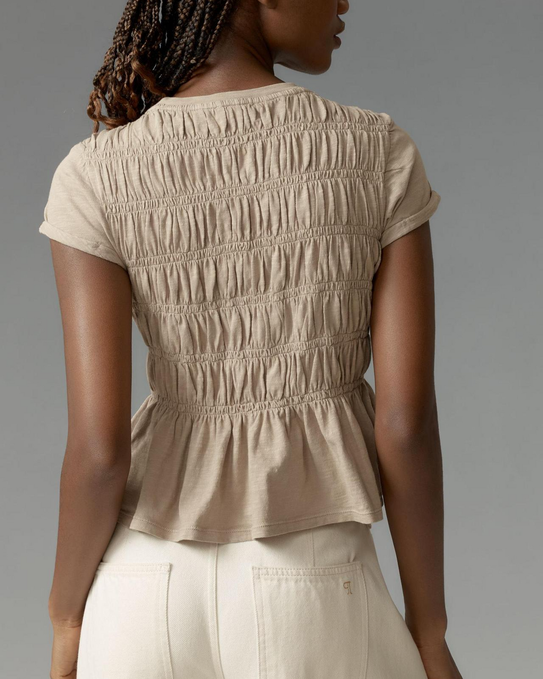 Olivia Bennet | Ruffle Top for Women in Lightweight Fabric