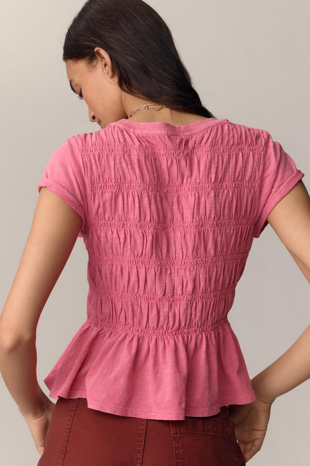 Olivia Bennet | Ruffle Top for Women in Lightweight Fabric