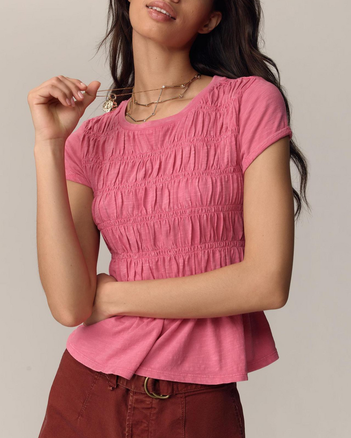 Olivia Bennet | Ruffle Top for Women in Lightweight Fabric