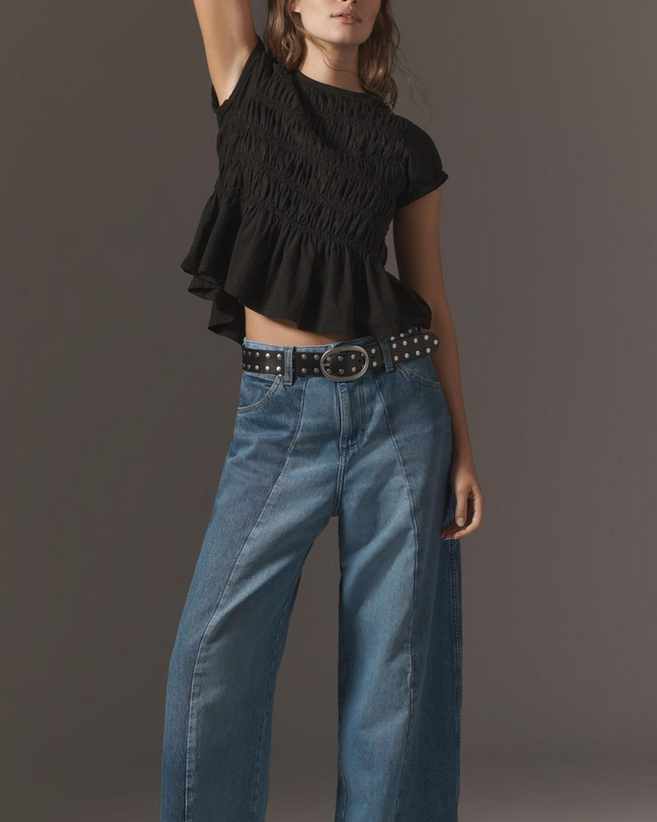 Olivia Bennet | Ruffle Top for Women in Lightweight Fabric