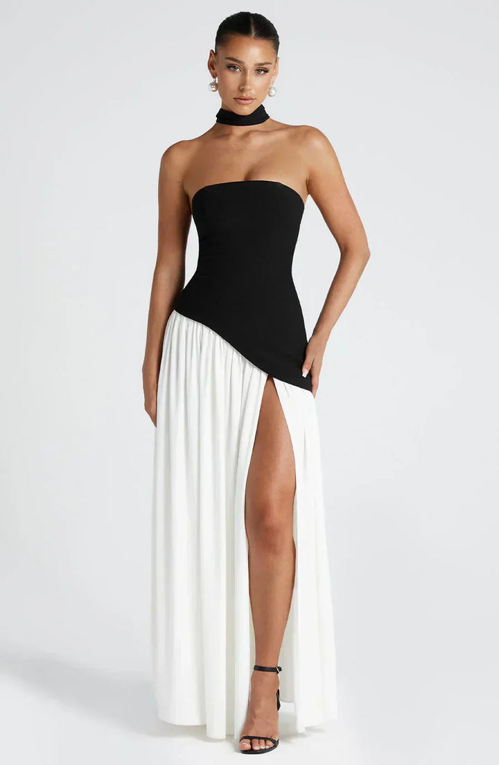 Women Wedding Guest Asymmetric Maxi Dress