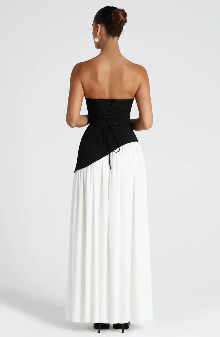 Women Wedding Guest Asymmetric Maxi Dress