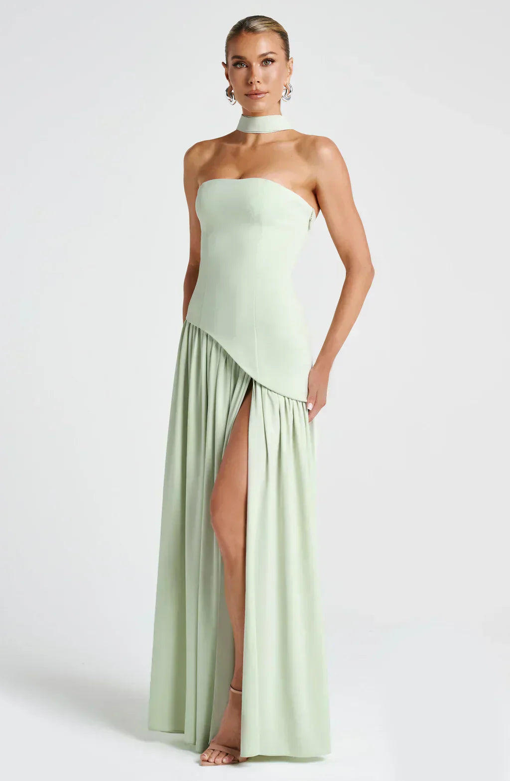 Women Wedding Guest Asymmetric Maxi Dress