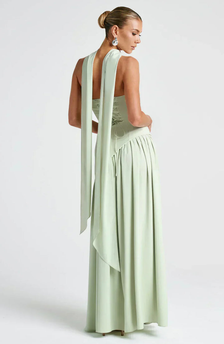 Women Wedding Guest Asymmetric Maxi Dress