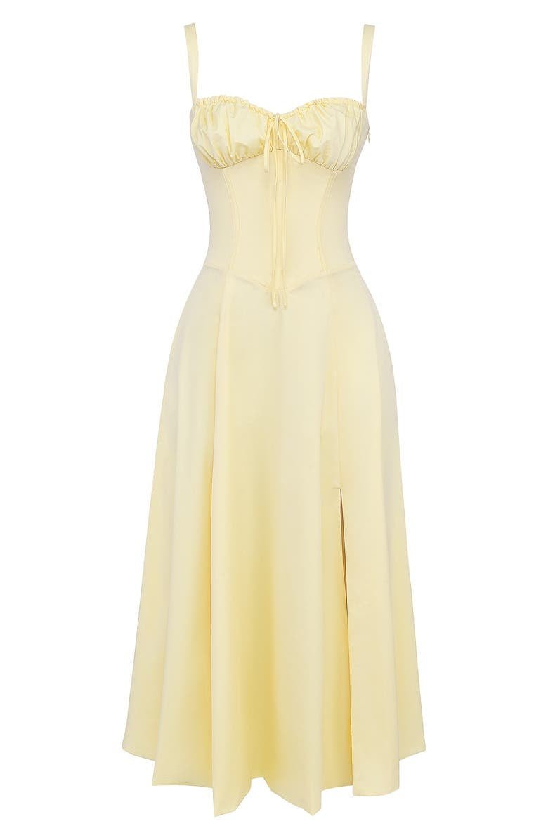 Floral Chic Corset Midi Dress