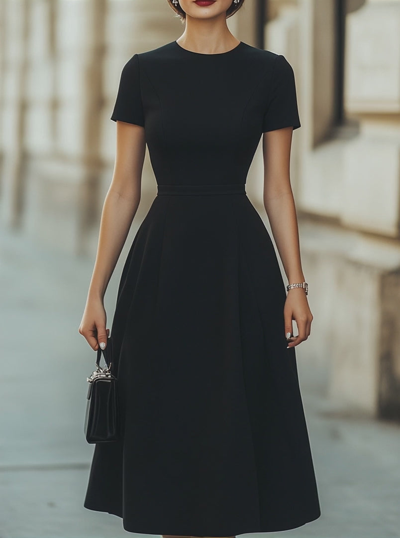 Olivia Bennet | Classic Elegance A-Line Midi Dress