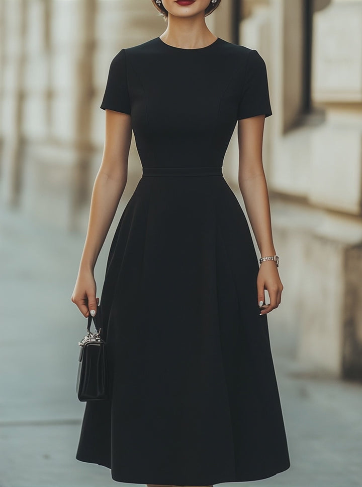 Olivia Bennet | Classic Elegance A-Line Midi Dress