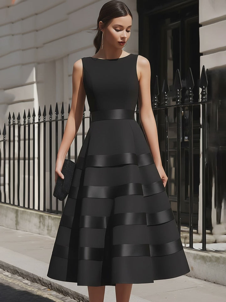 Olivia Bennet | Sleeveless Tiered Maxi Dress With Defined Waist