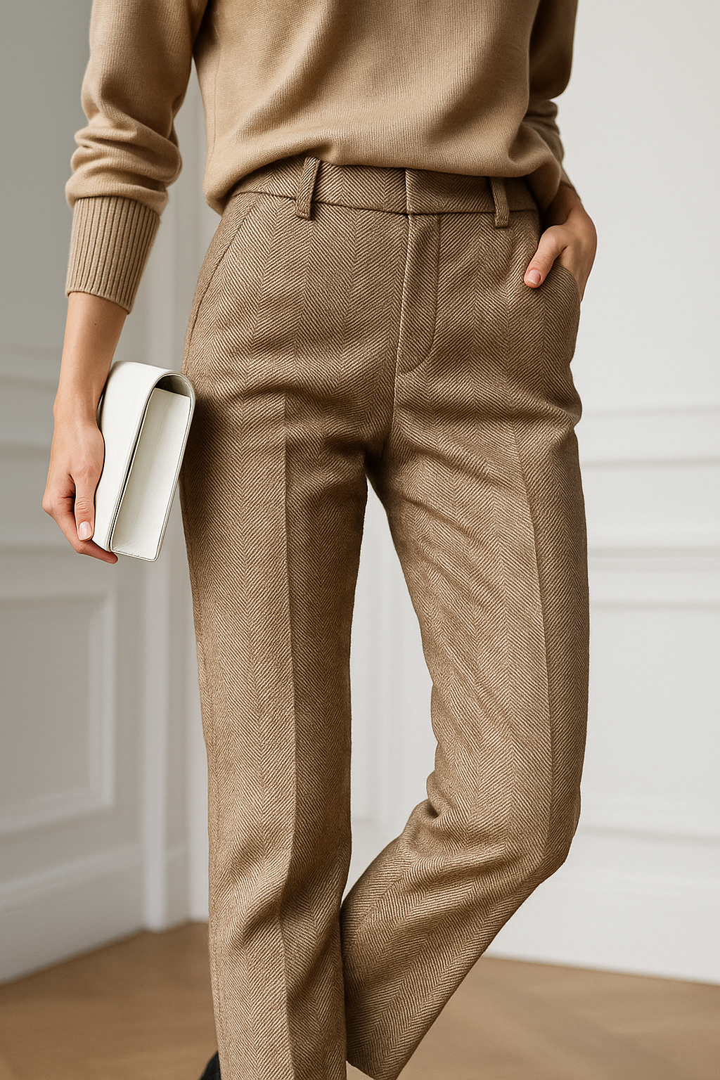 Olivia Bennet | Classic Wool Trousers for Women