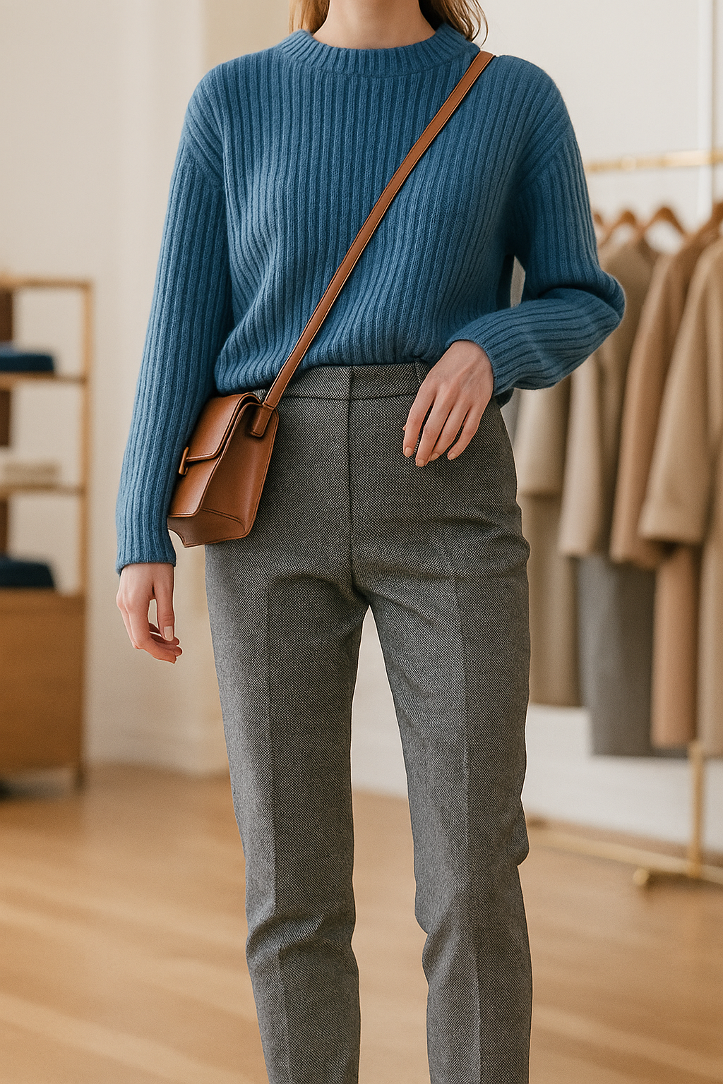 Olivia Bennet | Classic Wool Trousers for Women
