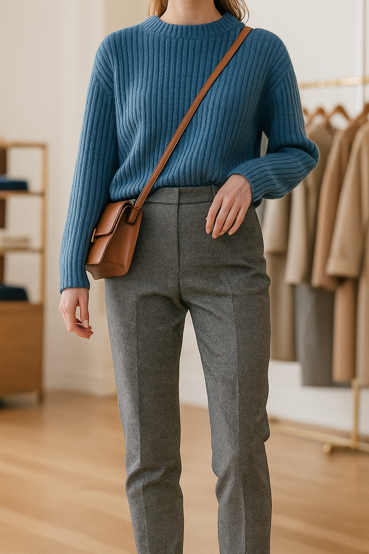 Olivia Bennet | Classic Wool Trousers for Women